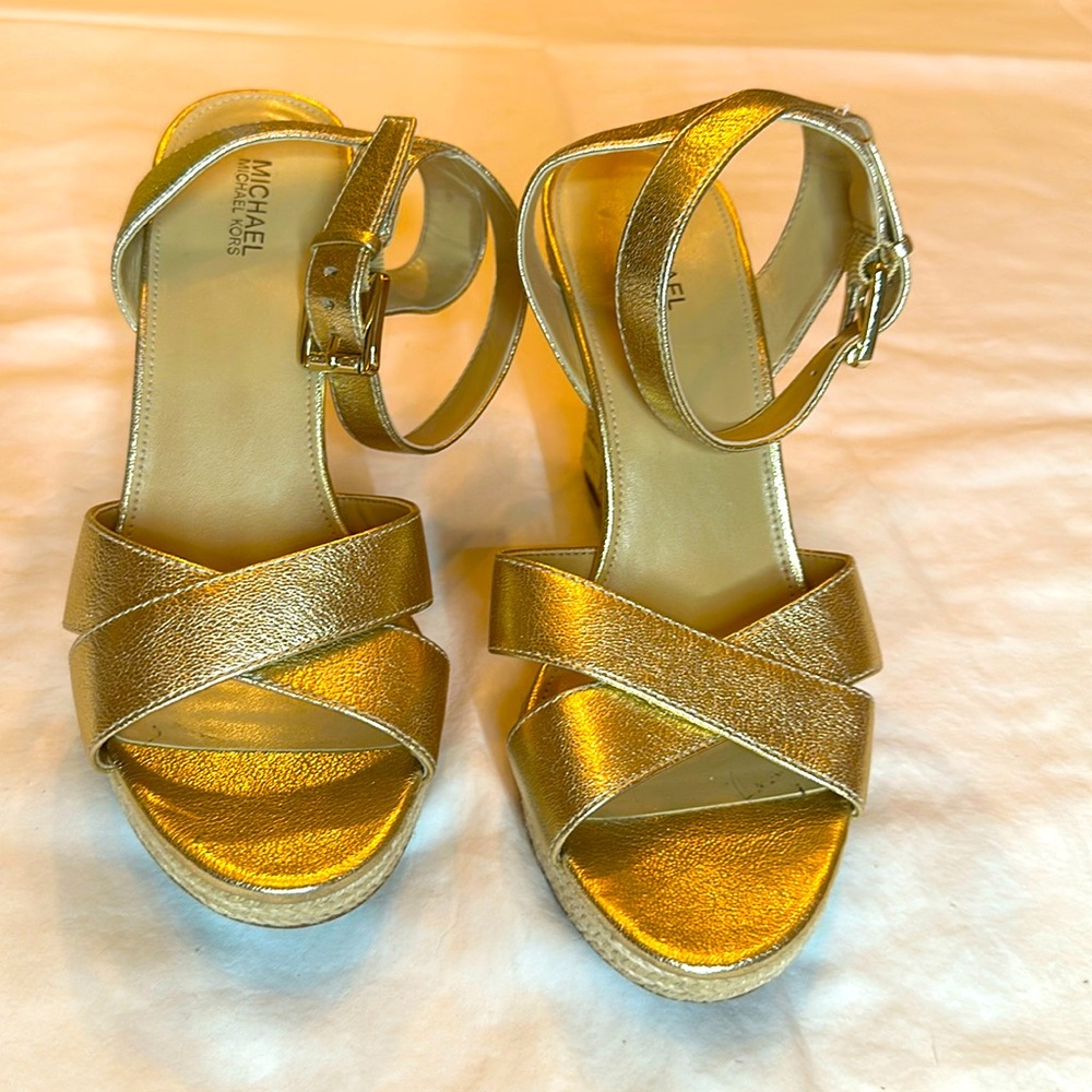 Michael Kors gold sandals
